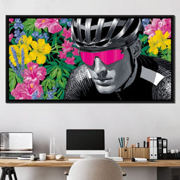 Floral Cyclist Momentum Ride - NicheCanvas