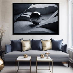 Black Mirror Sphere - TooplesArt - NicheCanvas