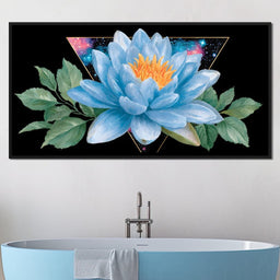 Cosmic Lotus Stardust Flourish - NicheCanvas