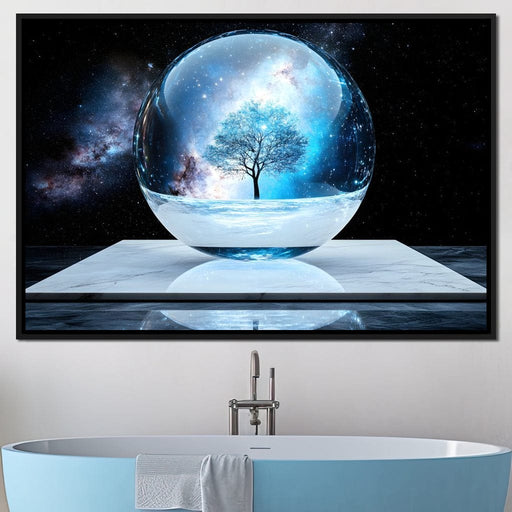 Celestial Reflection Sphere Tree Canvas Print