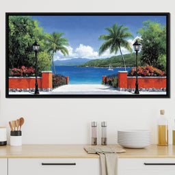 Tranquil Island Gateway Scene - NicheCanvas