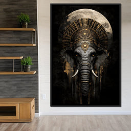 Golden Pharaoh Elephant King - NicheCanvas