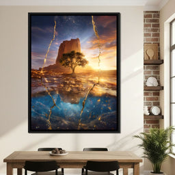 Celestial Rift Desert Dawn - NicheCanvas