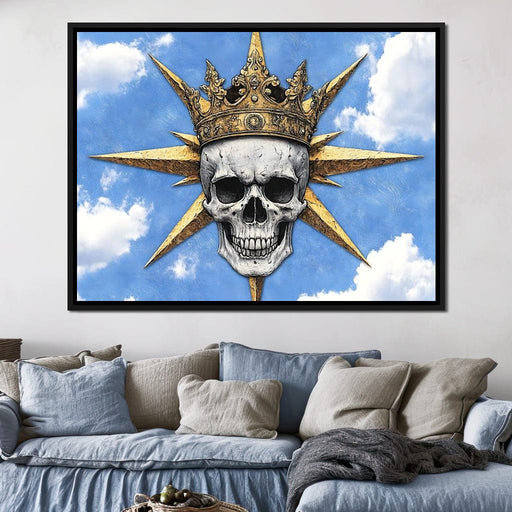 Majestic Crowned Skull Skies Canvas Print