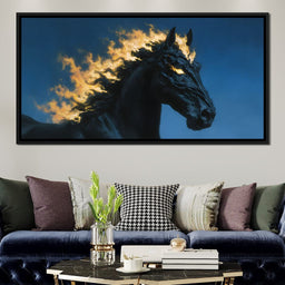 Fiery Night Stallion Spirit - NicheCanvas
