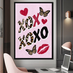 Leopard Kiss XO Butterfly Love - NicheCanvas
