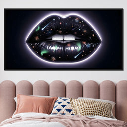 Cosmic Lips Allure of the Night - NicheCanvas