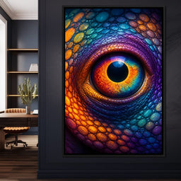 Prismatic Vision of the Ancient Reptile - NicheCanvas