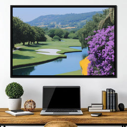 Verdant Tranquil Golf Course Escape - NicheCanvas