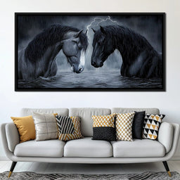 Dark Horses in the Storm - TooplesArt - NicheCanvas