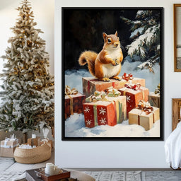 Winter Squirrel Gifts - NicheCanvas