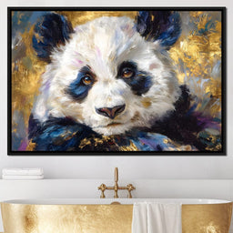 Golden Panda Daydream Portrait - NicheCanvas