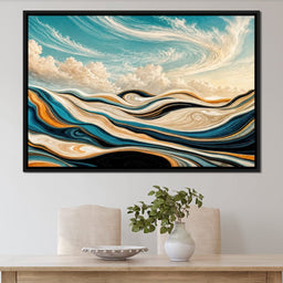 Marble Waves at Dawn - TooplesArt - NicheCanvas