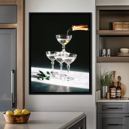 Champagne Cascade Celebration - NicheCanvas