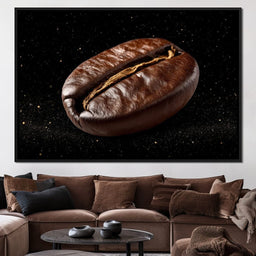 Cosmic Coffee Bean Orbit - NicheCanvas