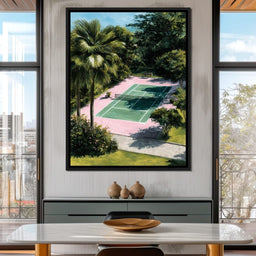 Palm Garden Tennis Court Retreat - NicheCanvas
