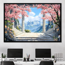 Mountain Blossom Panorama - NicheCanvas