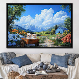 Pomeranian Wagon - NicheCanvas