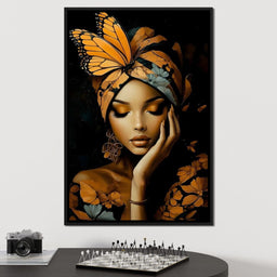 Golden Butterfly Reverie - NicheCanvas