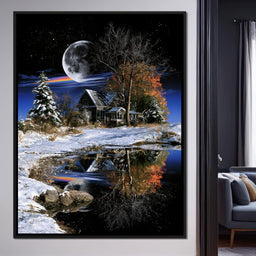 Silent Solstice By The Frozen Shore - NicheCanvas