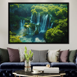 Emerald Cascade Symphony - NicheCanvas