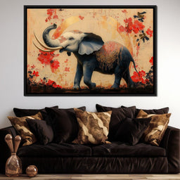 Elephant Radiant Elegance- - NicheCanvas
