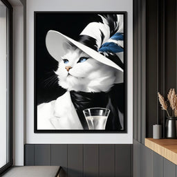 Sophisticated Feline Reverie - NicheCanvas