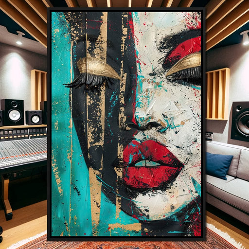 Golden Gaze Through Turmoil Canvas Print