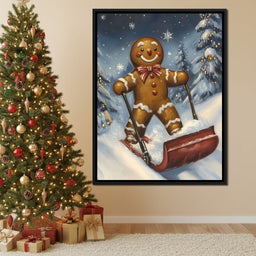 Gingerbread Joy Snowy Trek - NicheCanvas