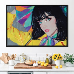 Raincoat Girl - NicheCanvas