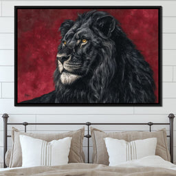 Midnight King Black Lion Portrait - NicheCanvas