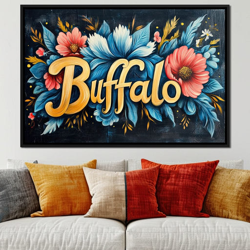 Buffalo Flowers Canvas Print