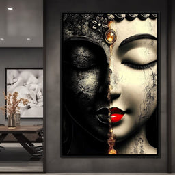 Duality of Tranquil Visages - NicheCanvas