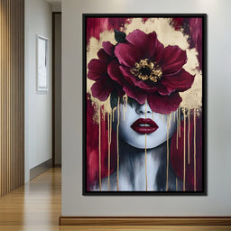 Golden Petals Silent Beauty - NicheCanvas