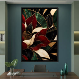 Gilded Petal Geometry - NicheCanvas