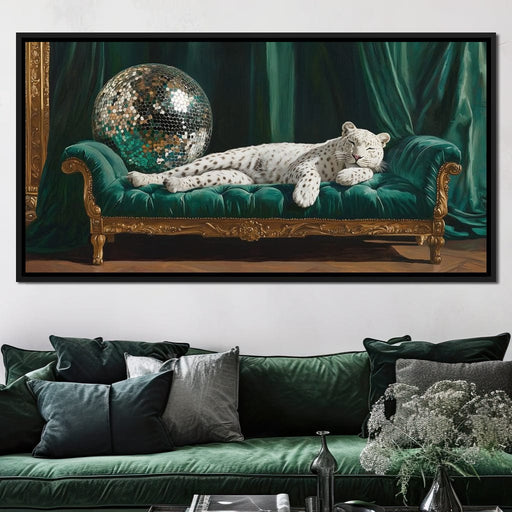 Opulent Disco Dream Leopard Canvas Print