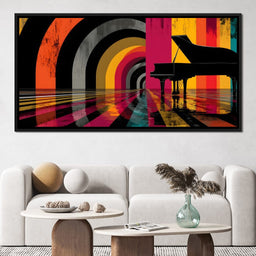 Piano Reflections in Color - NicheCanvas