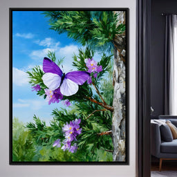 Butterfly Dance Among Blooms - NicheCanvas