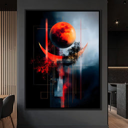 Celestial Lunar Terracotta Orbit - NicheCanvas