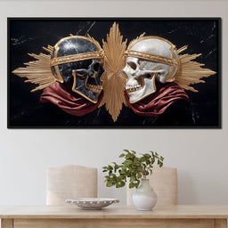 Royal Duality Marble Skull Gold - NicheCanvas