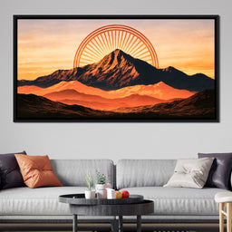 Golden Peaks Before The Solstice Sun - NicheCanvas