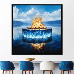 Blue Horizon Flame Enchantment - NicheCanvas