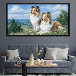 Pastoral Collie Companions - NicheCanvas