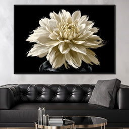 Pale Petals Held Against The Void - NicheCanvas