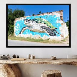 Street Art - Sea Turtle Voyage - NicheCanvas