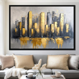 Golden Skyline Awakening - NicheCanvas