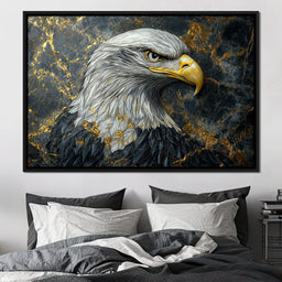 Majestic Eagle Golden Realm - NicheCanvas
