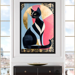 Feline Reverie Golden Dawn - NicheCanvas