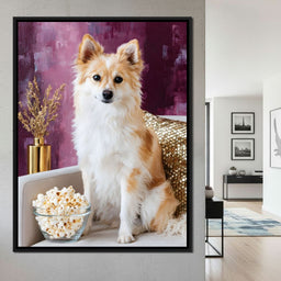 Glam Pomeranian Popcorn Night - NicheCanvas
