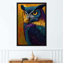 Radiant Nocturnal Guardian Owl - NicheCanvas